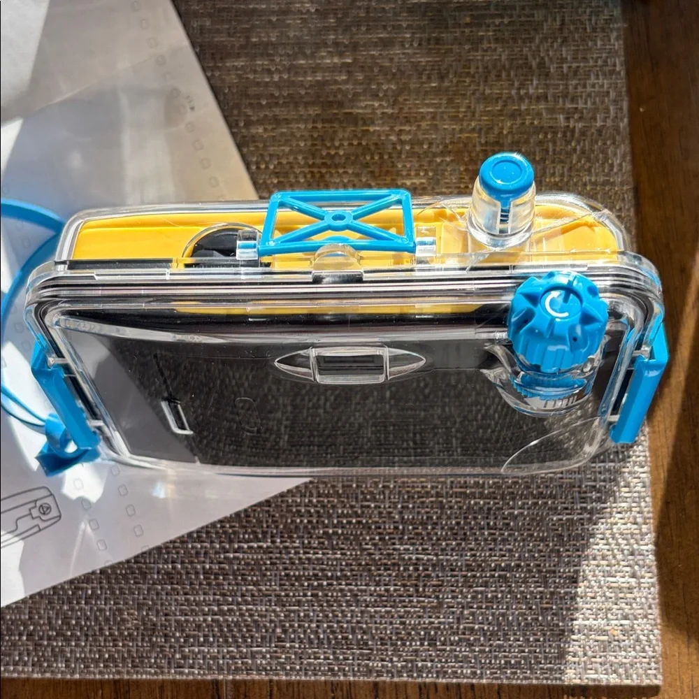 Waterproof 35mm Camera - Yellow and Blue in Plastic Waterproof Case